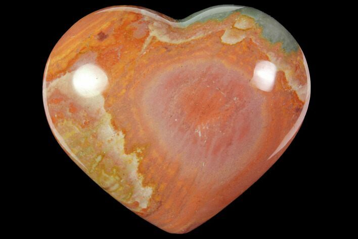 Wide, Polychrome Jasper Heart - Madagascar #118613